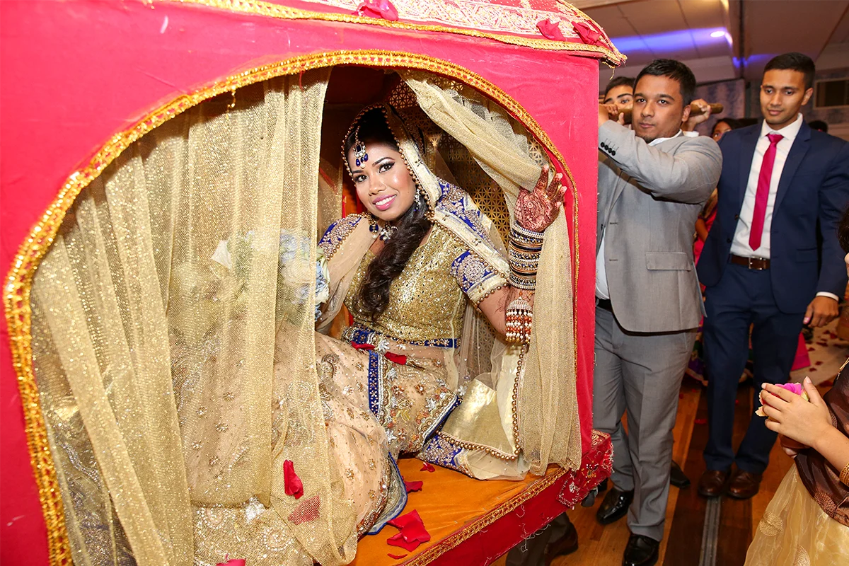 Bangladeshi bridal entrance in Houston