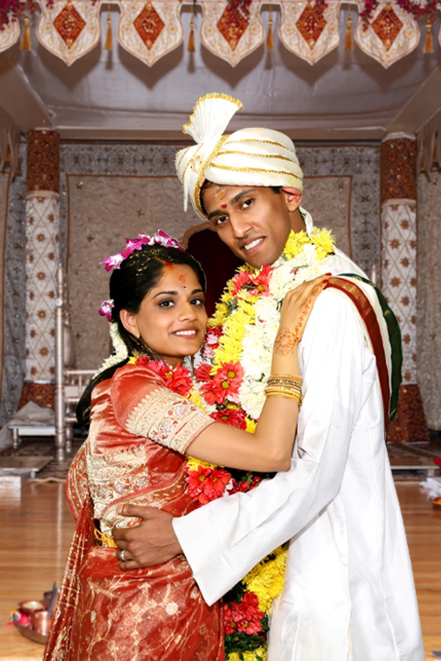 South Asian wedding family moment in Houston