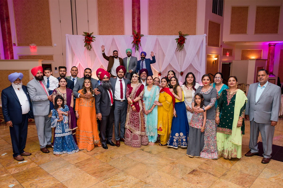 Punjabi Sikh wedding reception dance in Houston