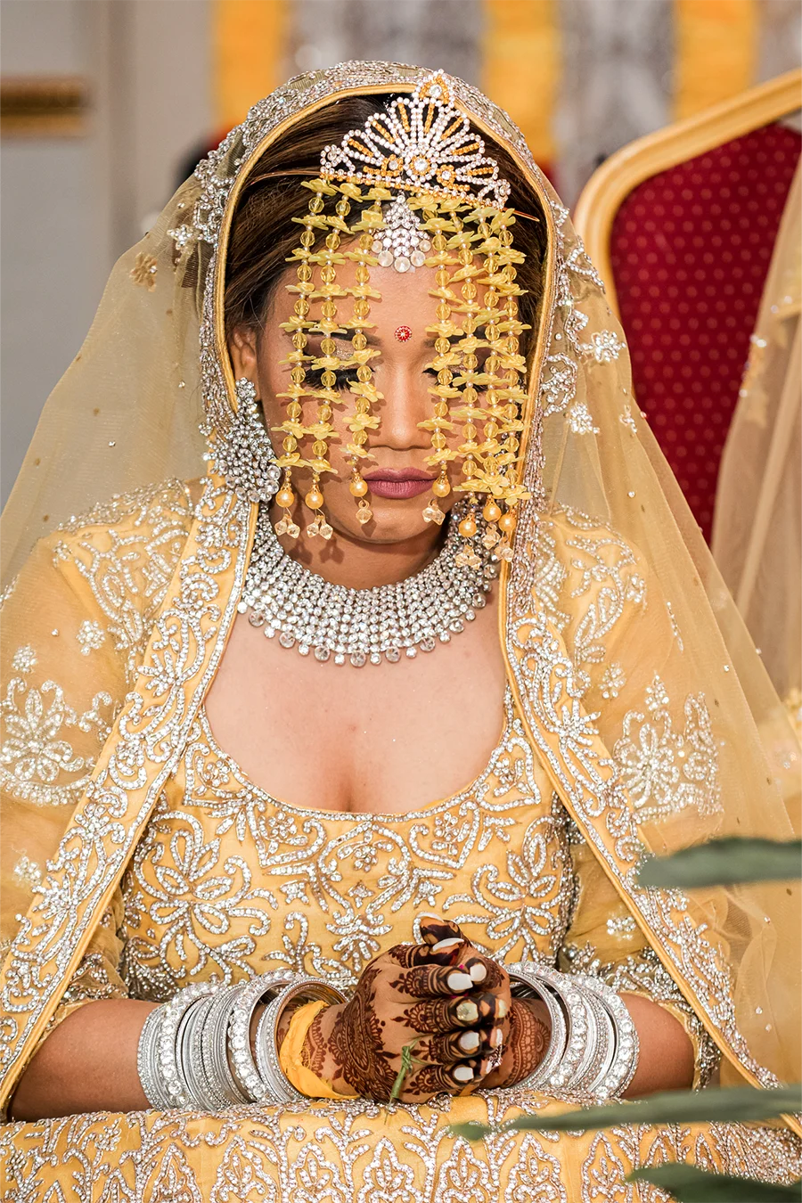 Guyanese Indian bridal portrait