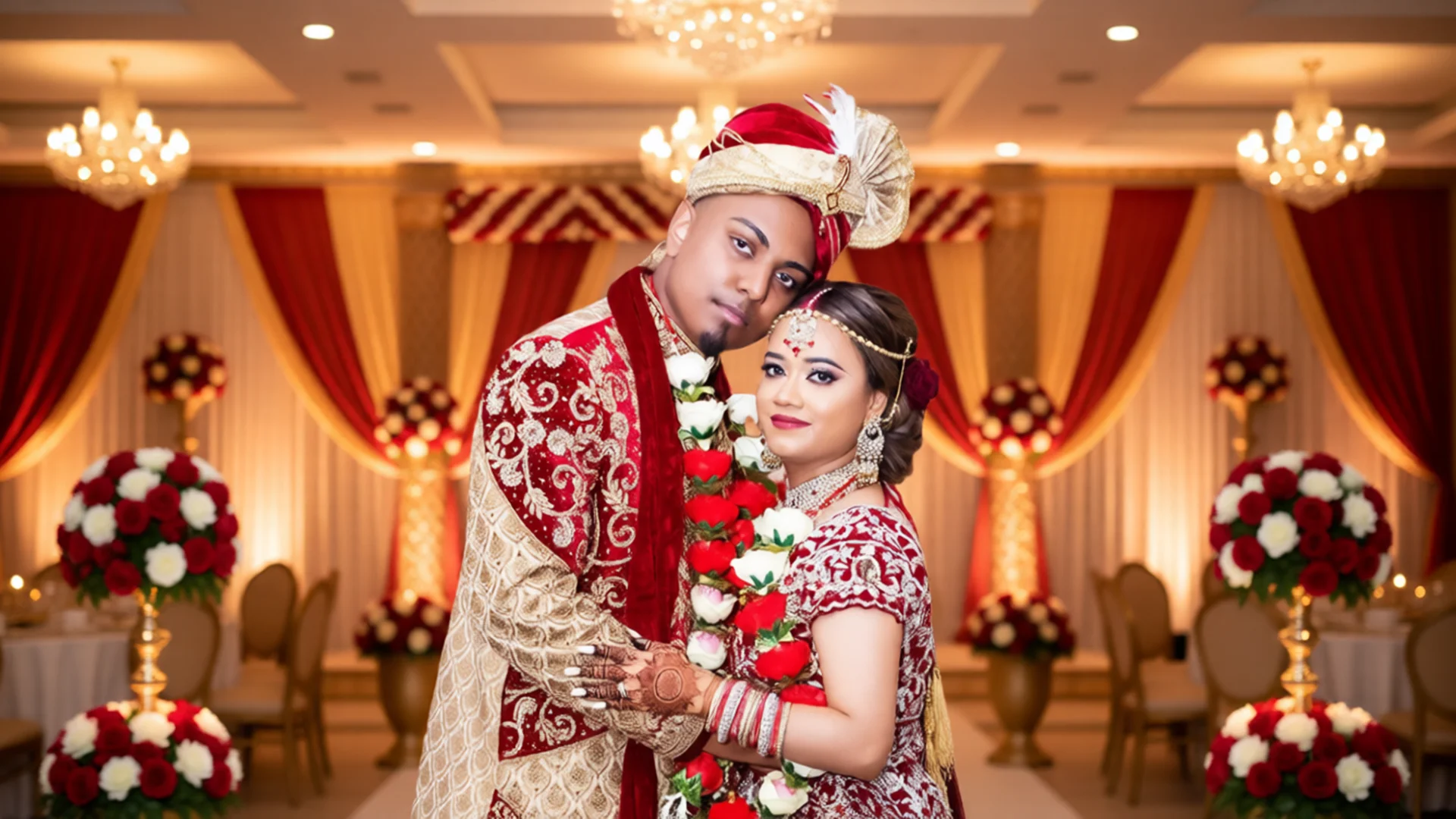 Indian wedding couple photographed by Candlelight Weddings in Houston