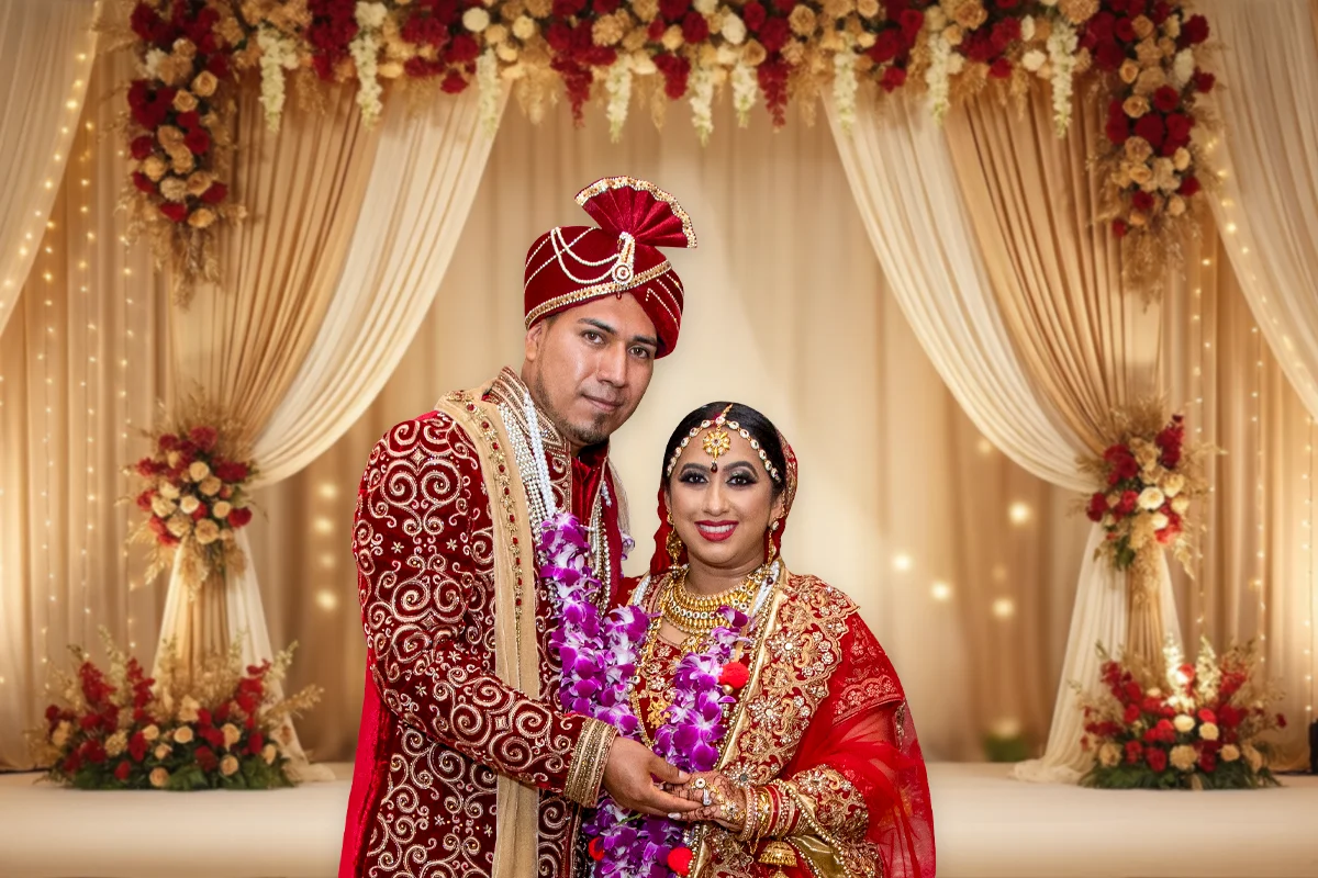 Guyanese wedding card image in Houston