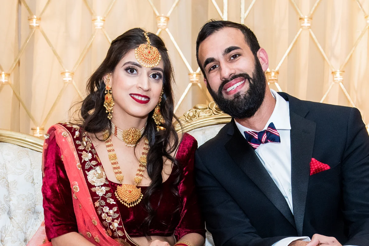 South Asian wedding reception photographed in Houston