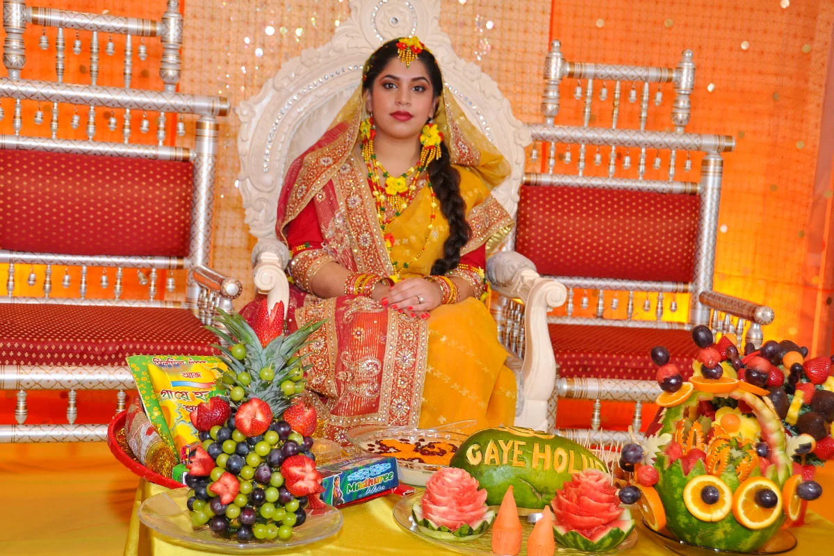 Bangladeshi Gaye Holud wedding celebration in Houston