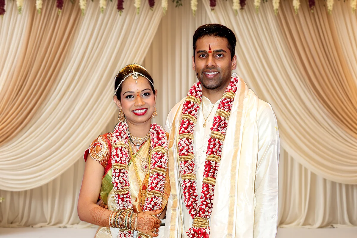 South Asian wedding family portraits in Houston