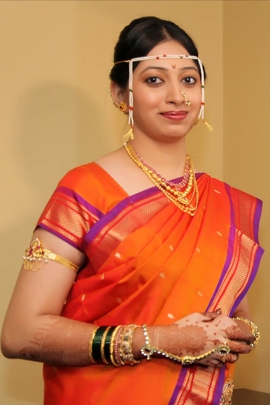 Indian Hindu bride getting ready in Houston