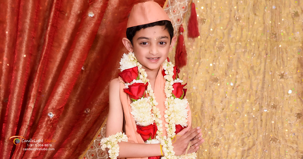 Upanayanam ceremony captured by CandleLight Studio.